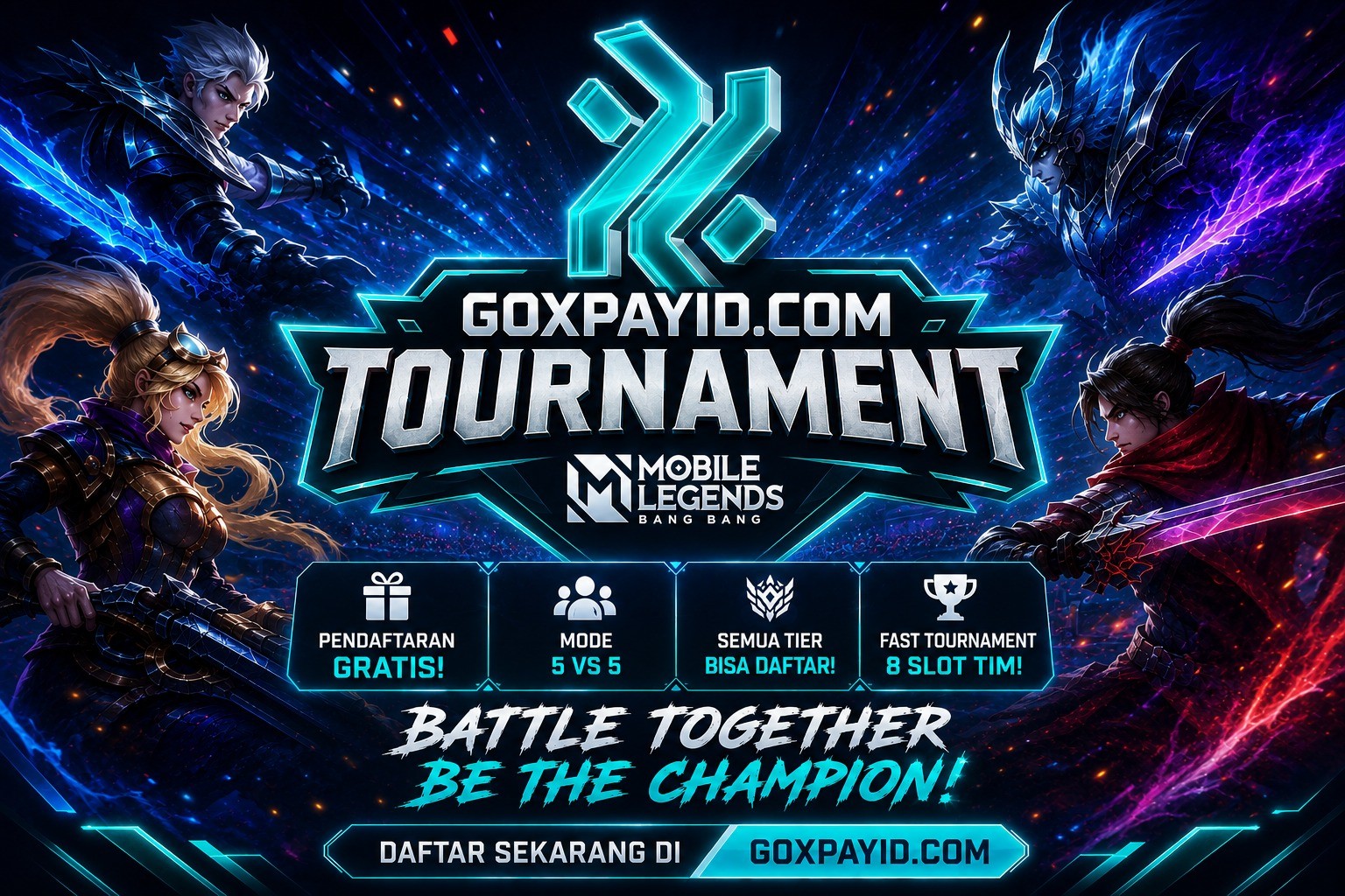 Goxpayid.com Gelar Turnamen MLBB "Pesta Land of Dawn" Rutin Setiap Bulan, Pendaftaran 100% Gratis!